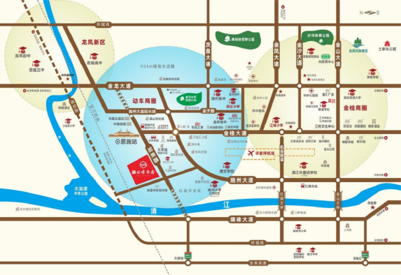 云璟华府交通图