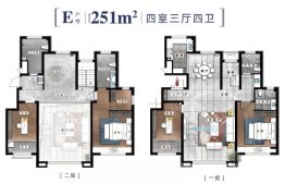 蓝海馨园二期4室3厅4卫建面251.00㎡