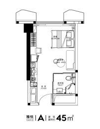 曲建·唐寓建面45.00㎡