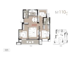 信达·北云台3室2厅1厨2卫建面110.00㎡