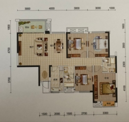 恒润国际4室2厅1厨2卫建面140.00㎡