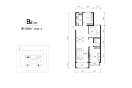 千渡·小城春天3室2厅1厨1卫建面108.00㎡