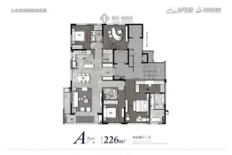 奥体·铂悦府4室2厅1厨4卫建面226.00㎡