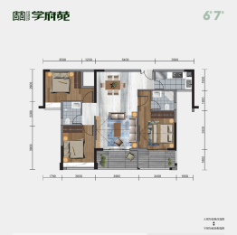 利川学府苑3室2厅1厨2卫建面111.39㎡