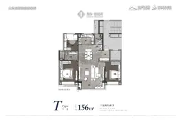 奥体·铂悦府3室2厅1厨2卫建面156.00㎡