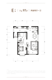 学苑馨城2室2厅1厨1卫建面97.00㎡