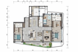 鸿鸥誉峰1685室2厅1厨4卫建面253.00㎡