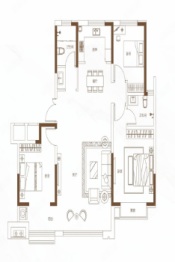 名仕文苑3室2厅1厨2卫建面129.97㎡