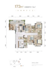路桥融创茂5室2厅1厨3卫建面173.0㎡