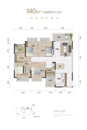 路桥融创茂4室2厅1厨2卫建面140.00㎡