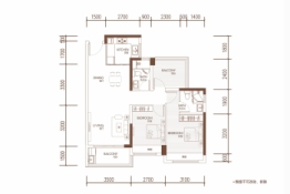 宏益花城二期2室2厅1厨1卫建面89.00㎡