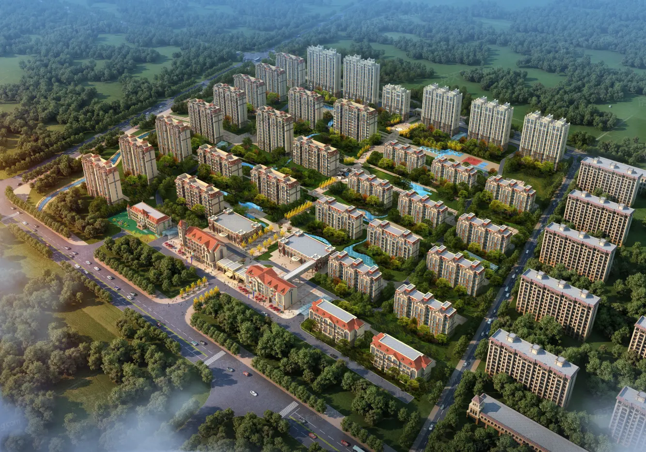 观湖兴景小区效果图