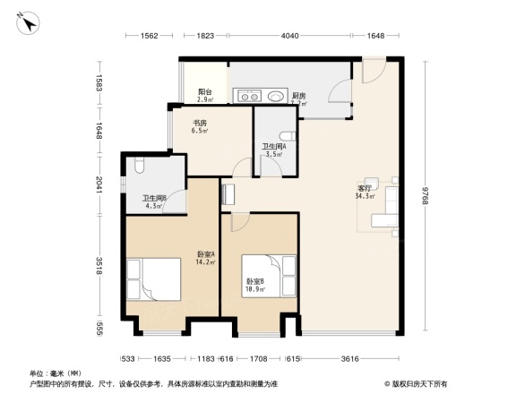 珠江青云台户型图