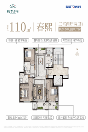 蓝城睢宁桃李春风3室2厅1厨2卫建面110.00㎡