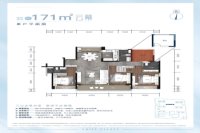 8座171方户型四房三卫两厅