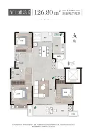 新乡正商兰亭华府3室2厅1厨2卫建面126.8㎡