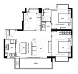 中投里城布谷布谷3室2厅1厨1卫建面105.00㎡