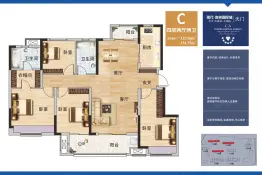 现代·森林国际城|仙北4室2厅1厨2卫建面134.35㎡