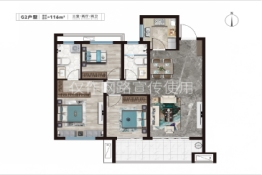 星河城·学府3室2厅2卫建面116.00㎡