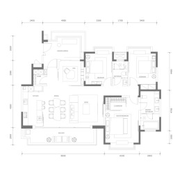 万华·江东麓岛4室2厅1厨2卫建面160.00㎡