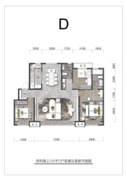 保利锦上3室2厅1厨2卫建面144.00㎡