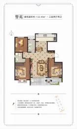 奉先警苑3室2厅1厨2卫建面132.49㎡