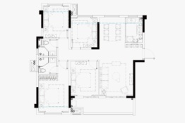 三木翡丽云邸4室2厅1厨2卫建面113.00㎡