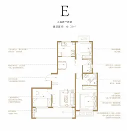 金象泰翰林苑3室2厅1厨2卫建面105.00㎡