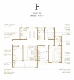 金象泰翰林苑4室2厅1厨2卫建面143.00㎡