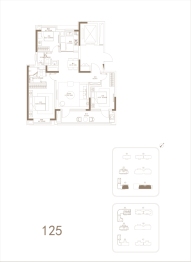 金地·大成汇文府3室2厅1厨2卫建面125.00㎡