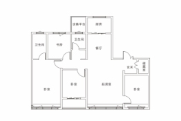 上实·启元4室2厅1厨2卫建面143.00㎡