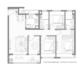 玖华府4室2厅1厨2卫建面118.00㎡