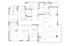 招商滨江玺5室2厅1厨6卫建面320.00㎡