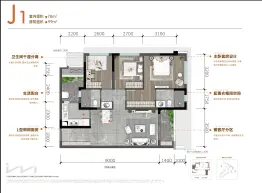 印江州3室2厅1厨2卫建面99.00㎡