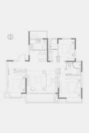 招商滨江道3室2厅1厨2卫建面127.00㎡