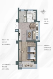 颐和玺悦1室1厅1厨1卫建面83.99㎡