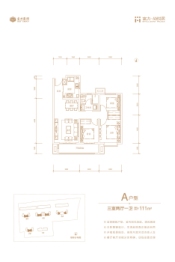 临汾富力·尚悦居3室2厅1厨1卫建面111.00㎡