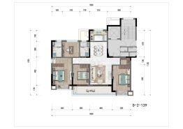 蓝城·兰香园4室2厅1厨2卫建面139.0㎡