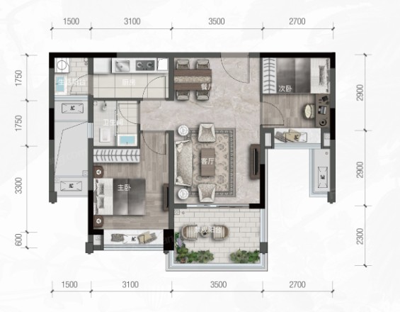 建工翰林华庭户型图