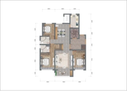 中房·卓越府3室2厅1厨2卫建面141.00㎡