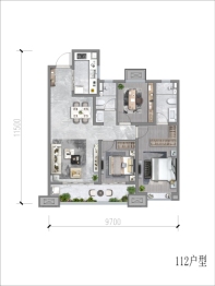 远洋·未央华府3室2厅1厨2卫建面112.00㎡