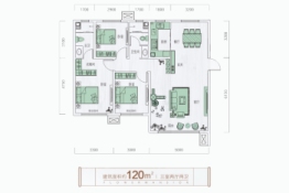 四季花城3室2厅1厨2卫建面120.00㎡