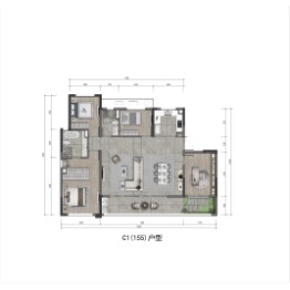 华润置地悦未来4室2厅1厨2卫建面155.00㎡