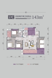 天嘉·成林间4室2厅1厨2卫建面143.00㎡