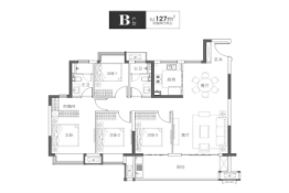 联发悦禧府4室2厅1厨2卫建面127.00㎡