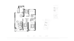 金基璞悦和园4室2厅1厨2卫建面140.00㎡