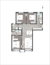 中海·汇智里3室2厅1厨2卫建面107.00㎡