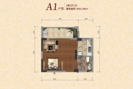 华讯大宅1室1厅1厨1卫建面41.94㎡