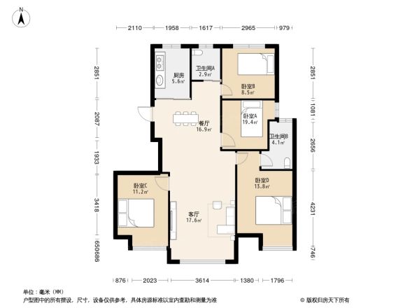 万科臻和园户型图