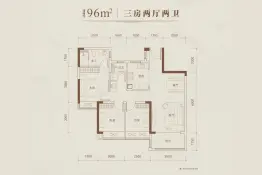 中洲城邦3室2厅1厨2卫建面96.00㎡